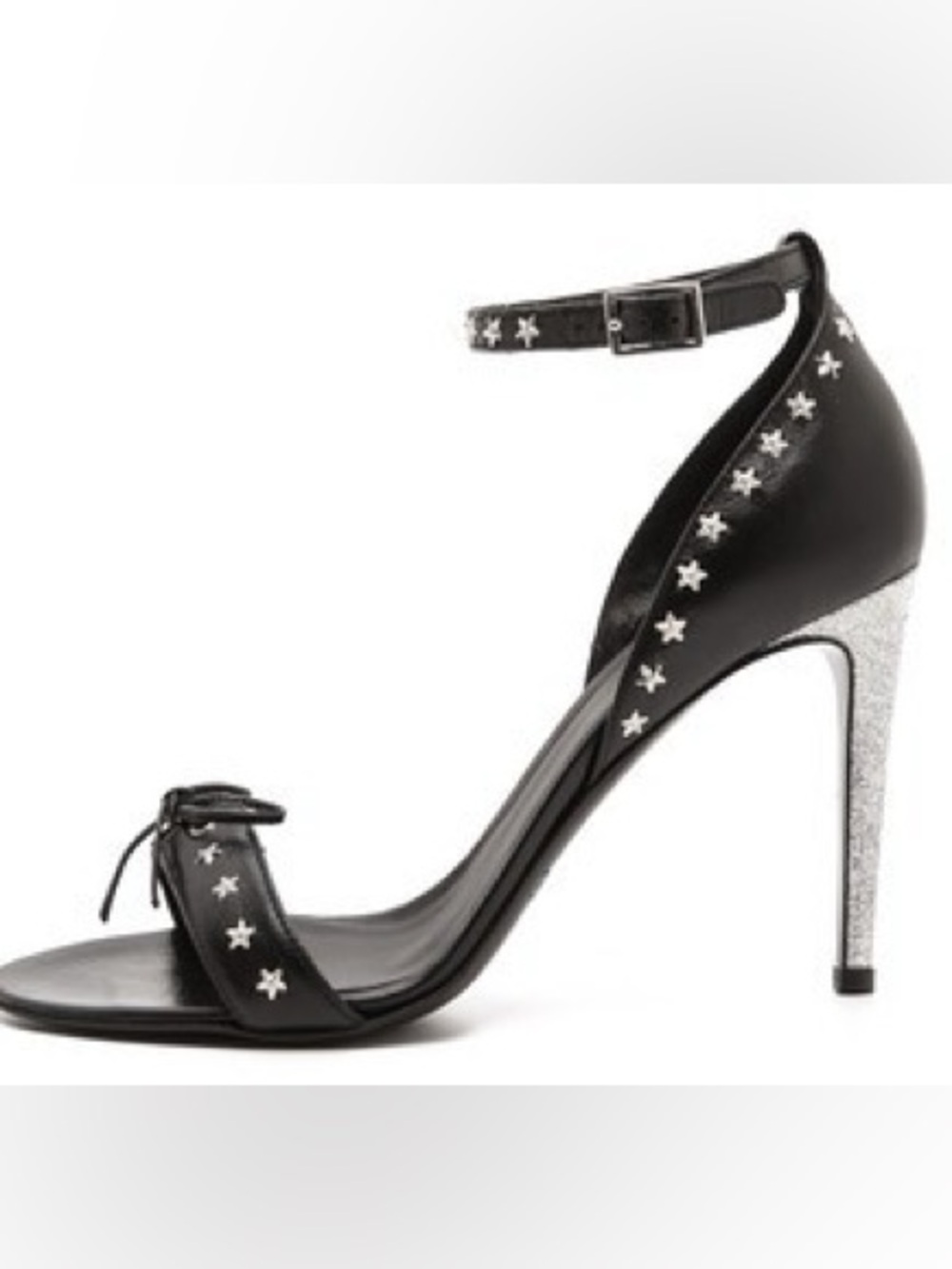 Rodarte - Glitter Heel Star Stud Sandals size 39.5/9.5US in black